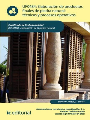 cover image of Elaboración de productos finales de piedra natural